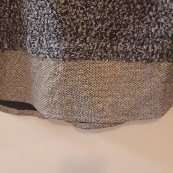 THML Gray Black Cowl Neck Drawstring Wool Blend Sweater - Picture 4 of 9